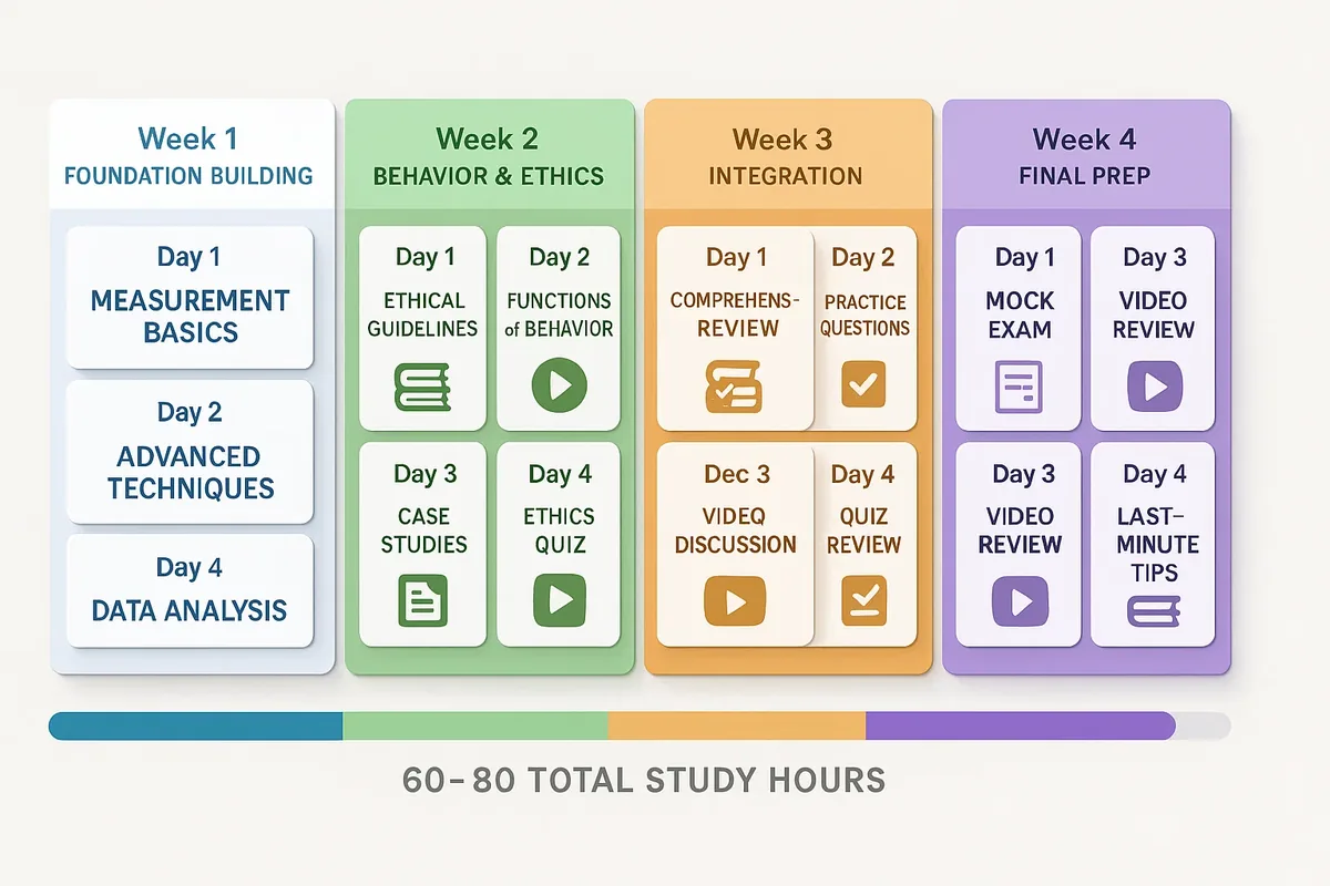 Illustration for RBT Exam Study Plan: Complete 4-Week Schedule to Pass with Confidence