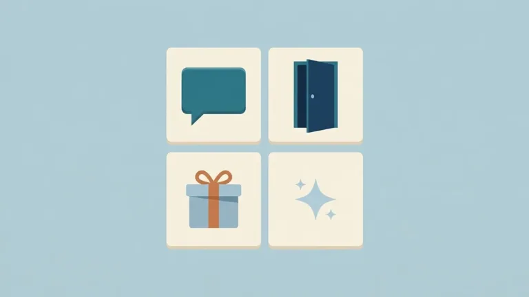Four icons for attention, escape, tangible and sensory, representing the four functions of behavior